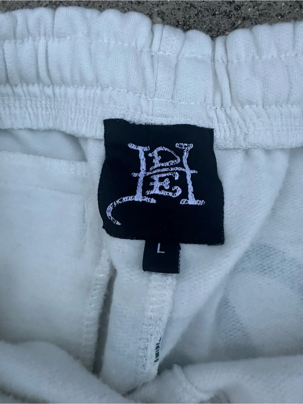 Men’s Ed Hardy Ivory Flame Skull Sweat Pants
